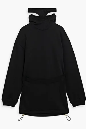 DION LEE Oversized layered French cotton-terry hoodie - - UK 10