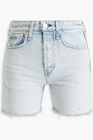RAG&BONE Maya distressed denim shorts - Blue - 24