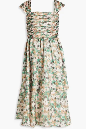 MIKAEL AGHAL Tiered fil coupé midi dress - - US 14