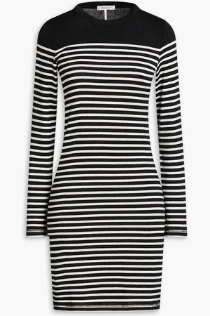 RAG&BONE Striped stretch-jersey mini dress - - L