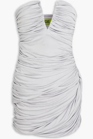 GAUGE81 Talsi strapless ruched jersey mini dress - Gray - S