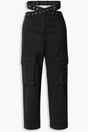 MONSE Belted cotton-blend twill cargo pants - - US 8