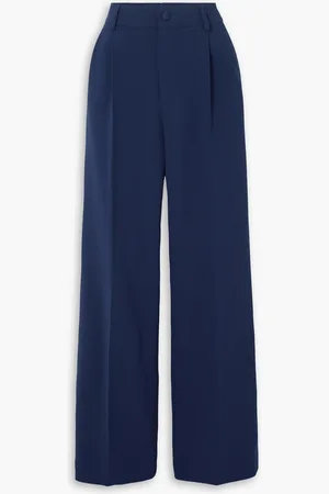 HUISHAN ZHANG Cosima crepe wide-leg pants - Blue - UK 10