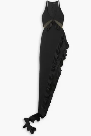 DAVID KOMA Cutout crepe gown - - UK 10