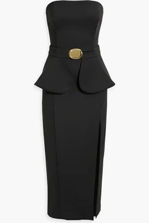 Nicholas Strapless belted ponte midi dress - - US 0