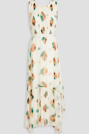 ULLA JOHNSON Sarai printed silk-crepon maxi dress - - US 10