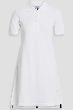 Thom Browne Striped cotton-piqué mini shirt dress - - IT 44