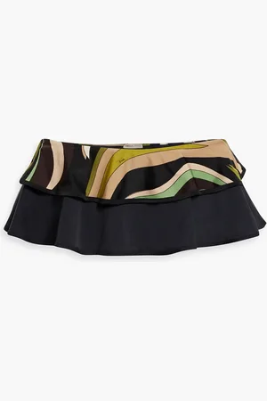 Puccini Skirt-effect ruffled printed bikini briefs - - L