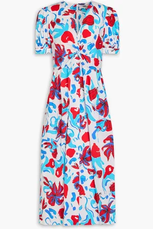Diane von Furstenberg Heather cotton-blend poplin midi dress - - US 0