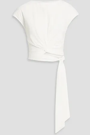 Diane von Furstenberg Persephone twisted jersey top - White - M