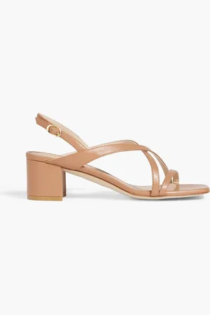 Stuart Weitzman Oasis 50 leather slingback sandals - Brown - EU 40.5