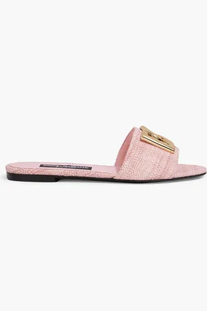Dolce & Gabbana Embellished woven slides - Pink - EU 36