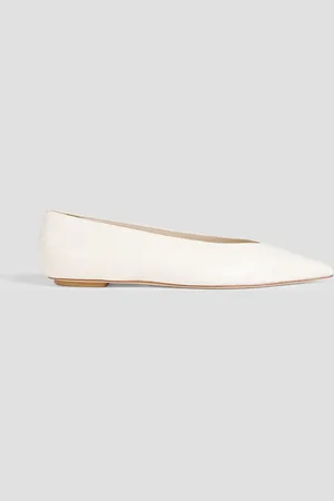 Stuart Weitzman Lina leather point-toe flats - White - EU 37.5