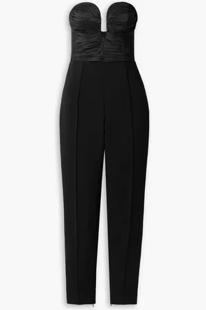 Carolina Herrera Strapless crepe, taffeta and tulle jumpsuit - - US 0
