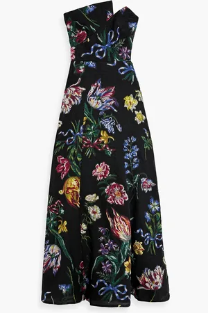 Marchesa Notte Strapless brocade gown - - US 10