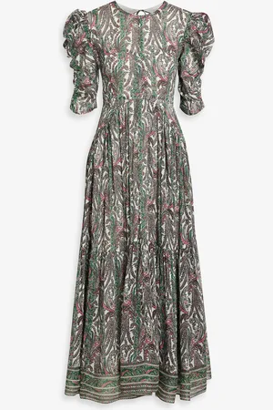 Isabel Marant Bealisa paisley-print cotton and silk-blend crepon maxi dress - - FR 38