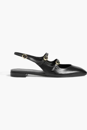 Stuart Weitzman Benni leather slingback Mary Jane flats - - EU 37.5