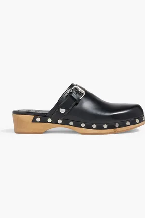 Isabel Marant Thalie buckled leather clogs - - EU 35