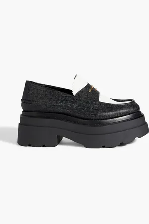 Alexander Wang Carter pebbled-leather platform loafers - - EU 38