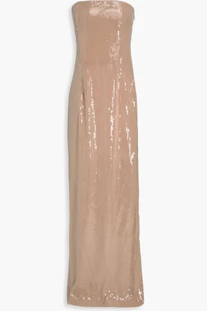 Retrofete Strapless sequined georgette gown - - M