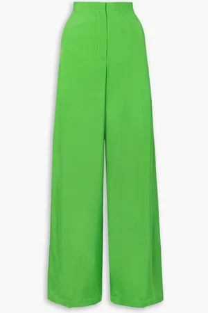 Christopher John Rogers Twill wide-leg pants - Green - US 2