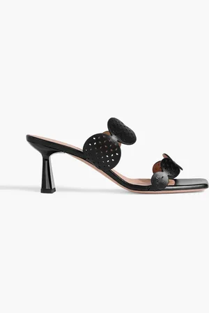 MALONE SOULIERS Trish 65 laser-cut leather mules - - EU 36.5