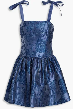 ALICE+OLIVIA Alice Olivia - Maryann brocade mini dress - Blue - US 0