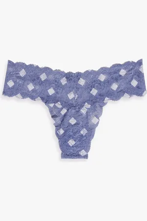Cosabella Never Say Never printed stretch-lace low-rise thong - - ONESIZE
