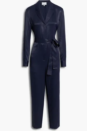 3.1 Phillip Lim Belted satin jumpsuit - Blue - US 0