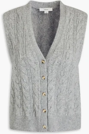 Vince Cable-knit wool-blend vest - - L