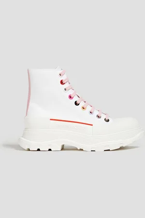 Alexander McQueen Tread Slick rubber and canvas high-top sneakers - - EU 40
