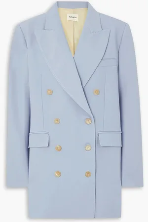 Khaite Balton double-breasted wool-blend blazer - Blue - US 2