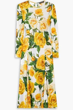 Dolce & Gabbana Floral-print organza midi dress - - IT 42