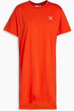 Kenzo Printed cotton-jersey mini dress - Orange - XS