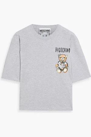 Moschino Printed cotton-jersey T-shirt - Gray - IT 38