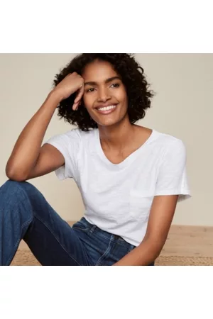 The White Company Women T-shirts - Organic-Cotton Slub Crew-Neck T-Shirt, , 6