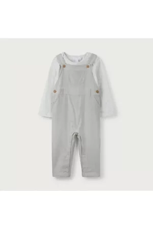 The White Company Boys Sets - Stripe Dungarees & Top Set (0–24mths), , 1-1 1/2Y