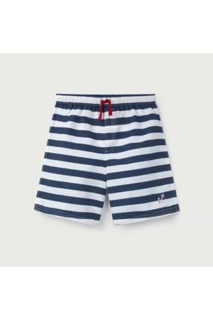 The White Company Boys Swim Shorts - Stripe Recycled-Polyester Swim Shorts (18mths–6yrs), , 3-4Y