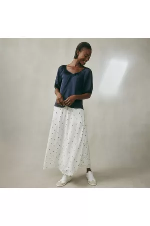 The White Company Printed Skirts - Printed A-Line Midi Skirt, , 12