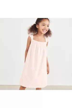 The White Company Girls Printed Dresses - Embroidered Floral Strap Dress (18mths–6yrs), , 1 1/2 - 2Y