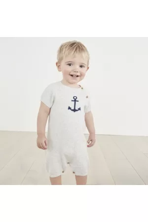 The White Company Baby Rompers - Baby Anchor Knitted Romper (0–24mths), , 1-1 1/2Y
