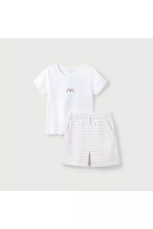 The White Company Girls Sets - Terry Shorts & T-Shirt Set (18mths–6yrs), , 1 1/2 - 2Y