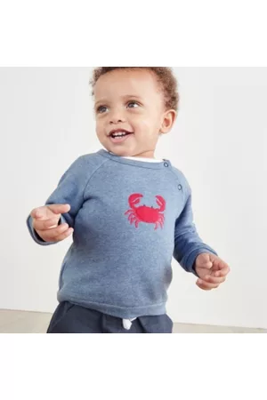The White Company Boys Sweatshirts - Crab Sweatshirt (0–18mths), , 0-3M