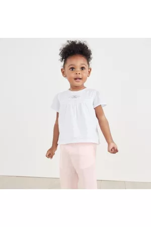The White Company Embroidered Top & Trousers Set (0–24mths), , 0-3M
