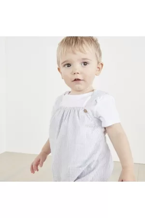 The White Company T-shirts - Seersucker Bubble Romper & T-Shirt Set (0–24mths), , 1 1/2 - 2Y