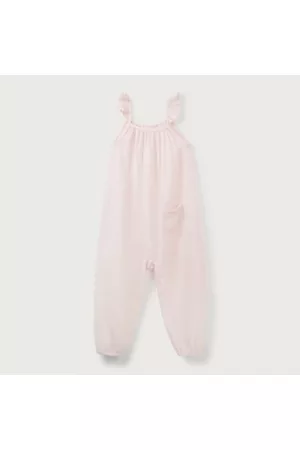 The White Company Girls Jumpsuits - Crinkle-Cotton Lace-Detail Jumpsuit (18mths–6yrs), , 2-3Y