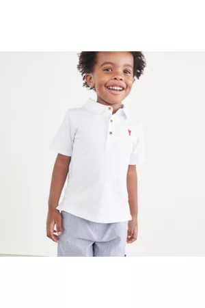 The White Company Boys Polo T-Shirts - Polo Top & Stripe Shorts Set (18mths–6yrs), , 2-3Y