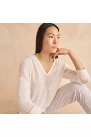 The White Company Women Hoodies - Linen-Rich Knitted Hoodie, , XS