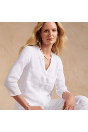 The White Company Women Shirts - Linen Rib-Side Shirt, , 6