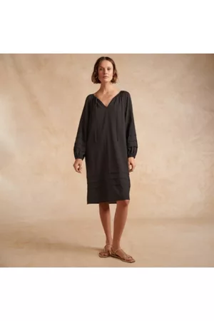 The White Company Tunic Dresses - Pintuck-Hem Crepe Boho Dress, , 12